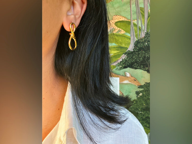 Knotted Gold Earrings