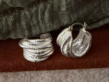 Fluted Huggie Hoops