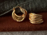 Fluted Huggie Hoops