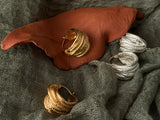 Fluted Huggie Hoops