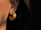 Fluted Crescent Hoops