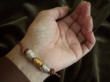 Fluted Gold and Silver Bracelet