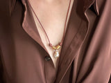 Fluted Gold and Pearl Pendant