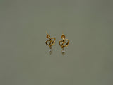 Entwined Gold and Pearl Earrings