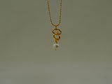 Entwined Gold and Pearl Pendant
