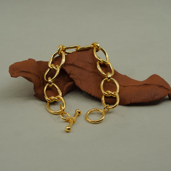 INTERLACE BRACELET【LIGHT】（GOLD） Interlaced Gold Link Bracelet – Gilded Workbench