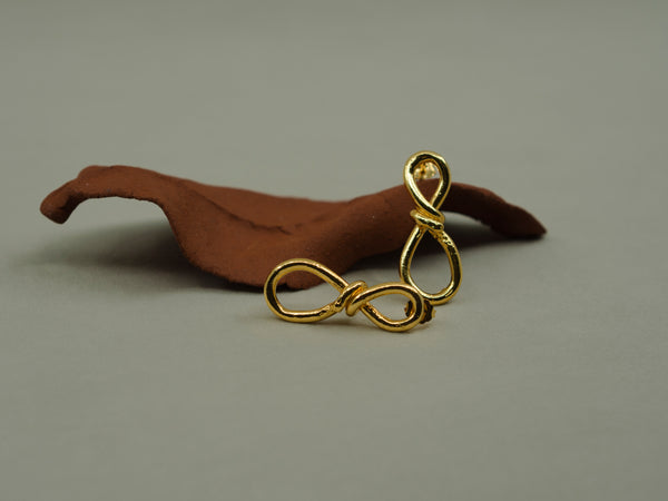 Knotted Gold Earrings
