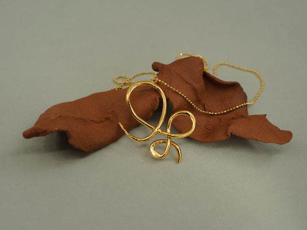 Meander Gold Pendant