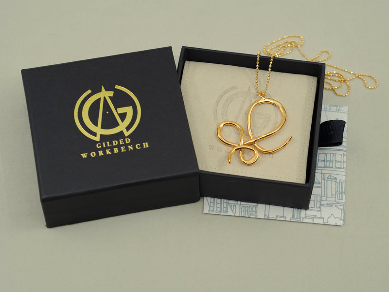 Meander Gold Pendant